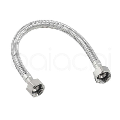 Baiachi 300mm Braided Flexible Hose Brushed Nickel