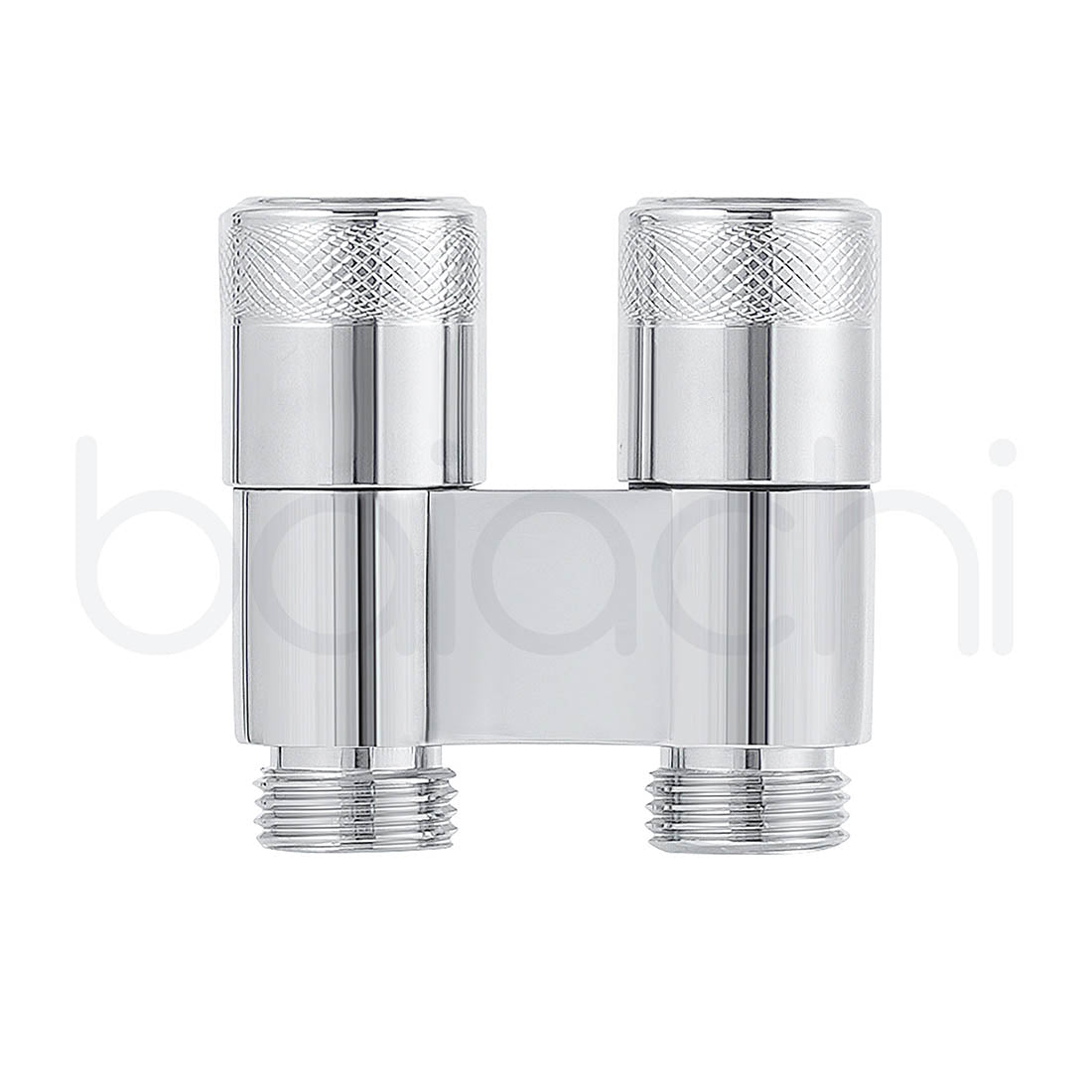 Baiachi Shattaf Twin Mini Cistern Stop Stainless Steel Quarter Turn with Backflow Valve Chrome