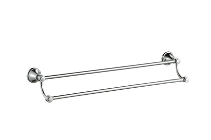 Ikon Clasico Double Towel Rail 600mm Brushed Nickel