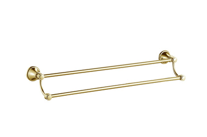 Ikon Clasico Double Towel Rail 800mm Brushed Gold
