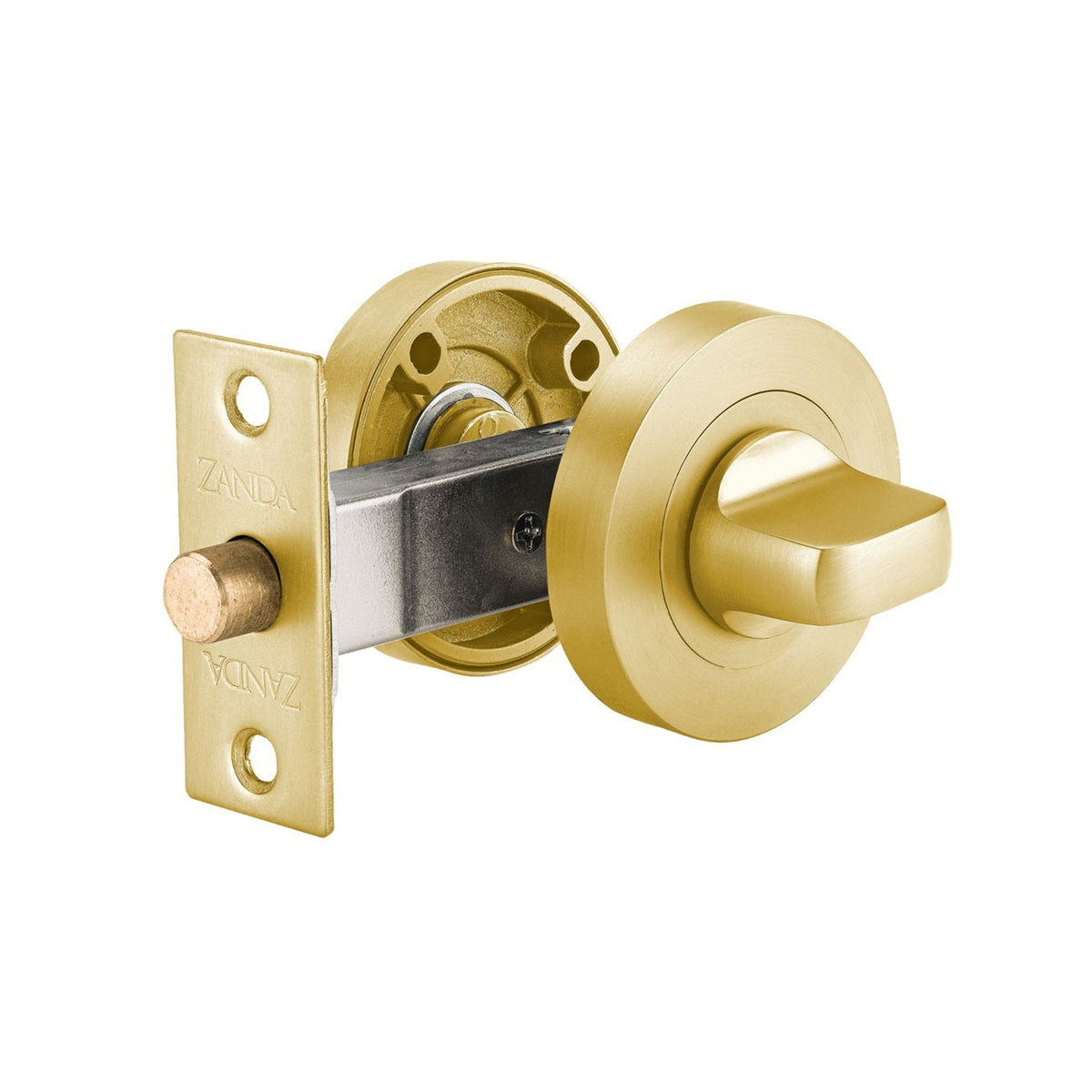 Zanda Round Privacy Kit Satin Brass
