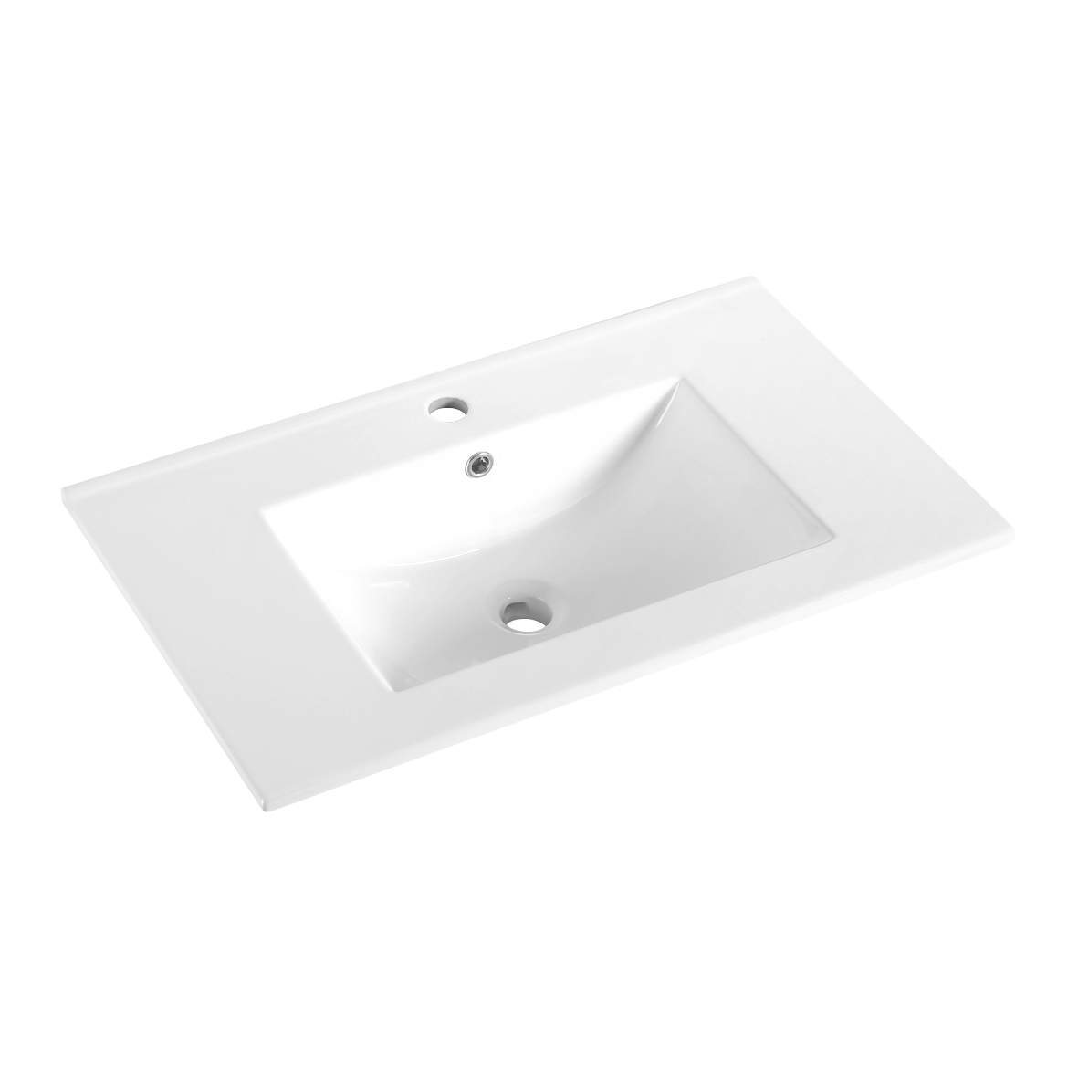Bathroom Vanity White Ceramic Thin Edge Basin - 75E