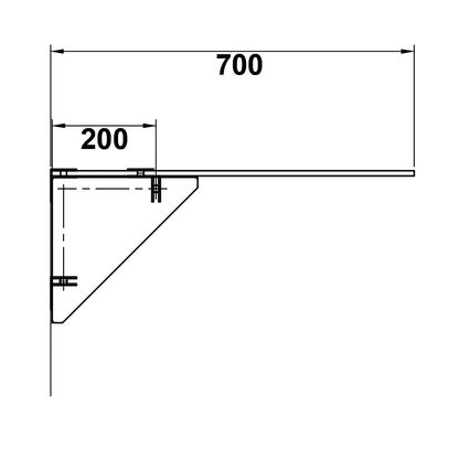 Frameless Bath Panel Shower Screen 700x1450mm Chrome