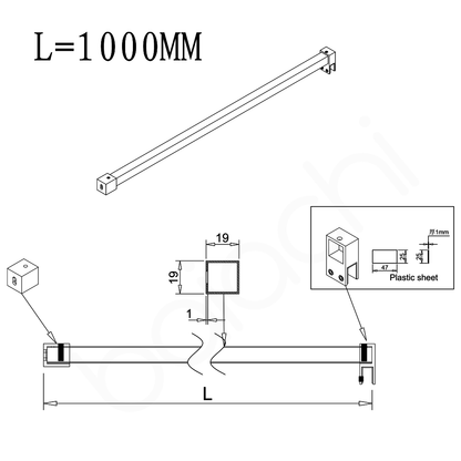 Screen Stabiliser 1000mm Brushed Gold
