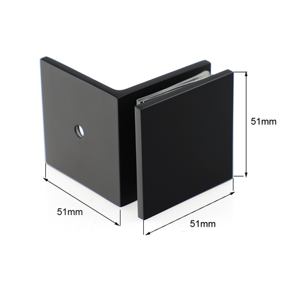 Frameless Shower Screen 1000x1000mm Diamond Matte Black