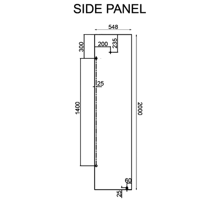 Frameless Shower Screen 1000x1000mm Diamond Matte Black