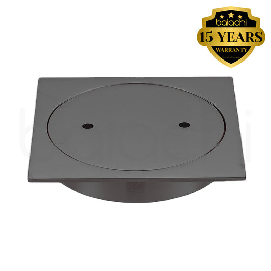 Baiachi Bathroom 100mm Clear Out Floor Waste Gun Metal