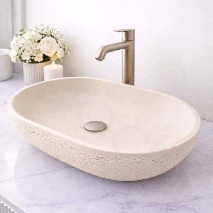 Baiachi Travertine Concrete Bathroom Counter Top Basin Tuscany Warm White