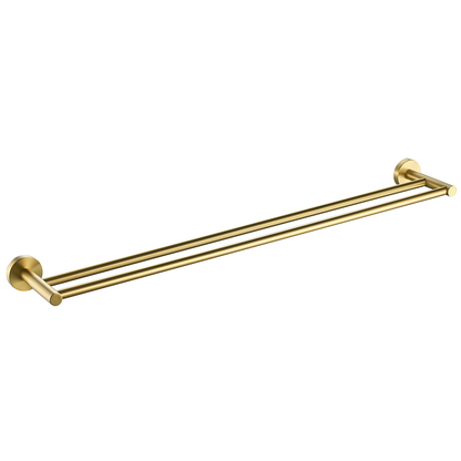 Otus Double Towel Rail 600mm Brushed Gold