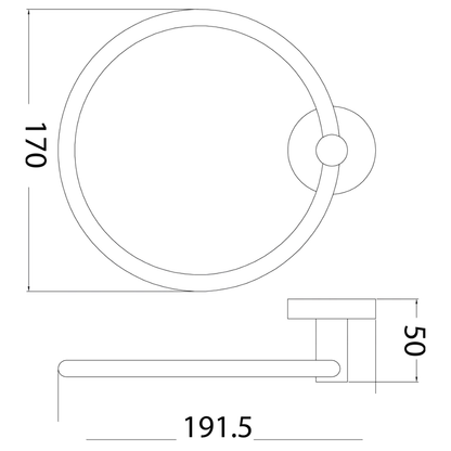 Otus Towel Ring Chrome