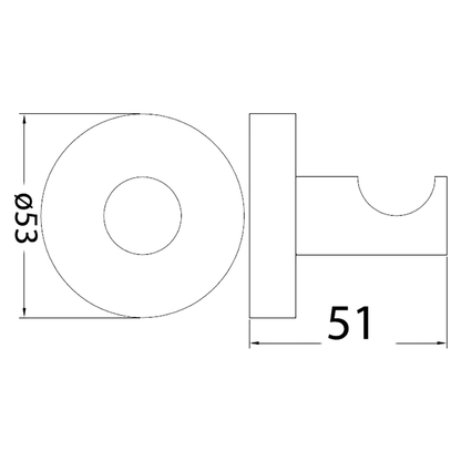 Otus Robe Hook Gun Metal