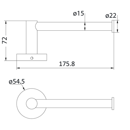 Otus Toilet Roll Holder Brushed Gold