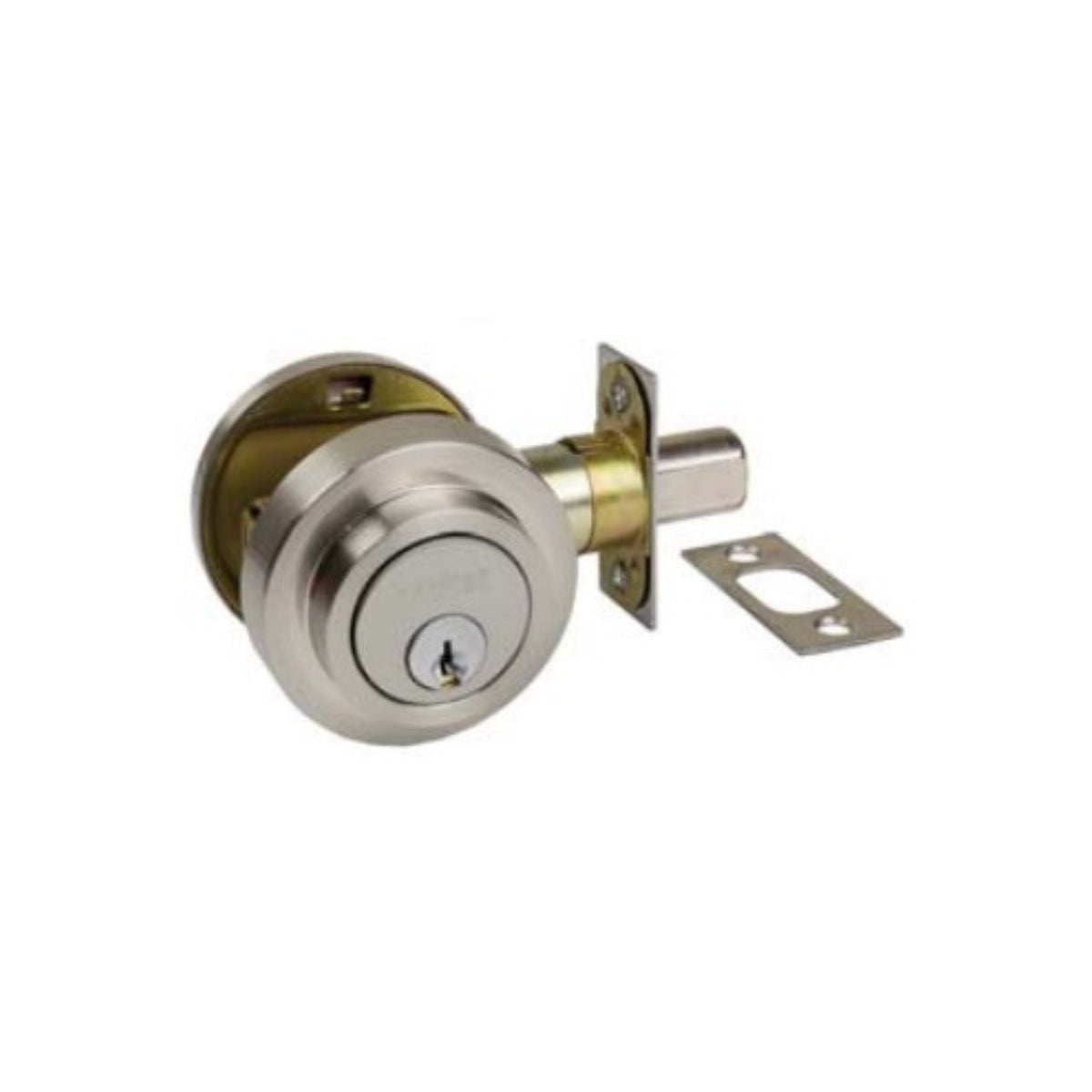 Round Slimline Deadbolt Brushed Nickel