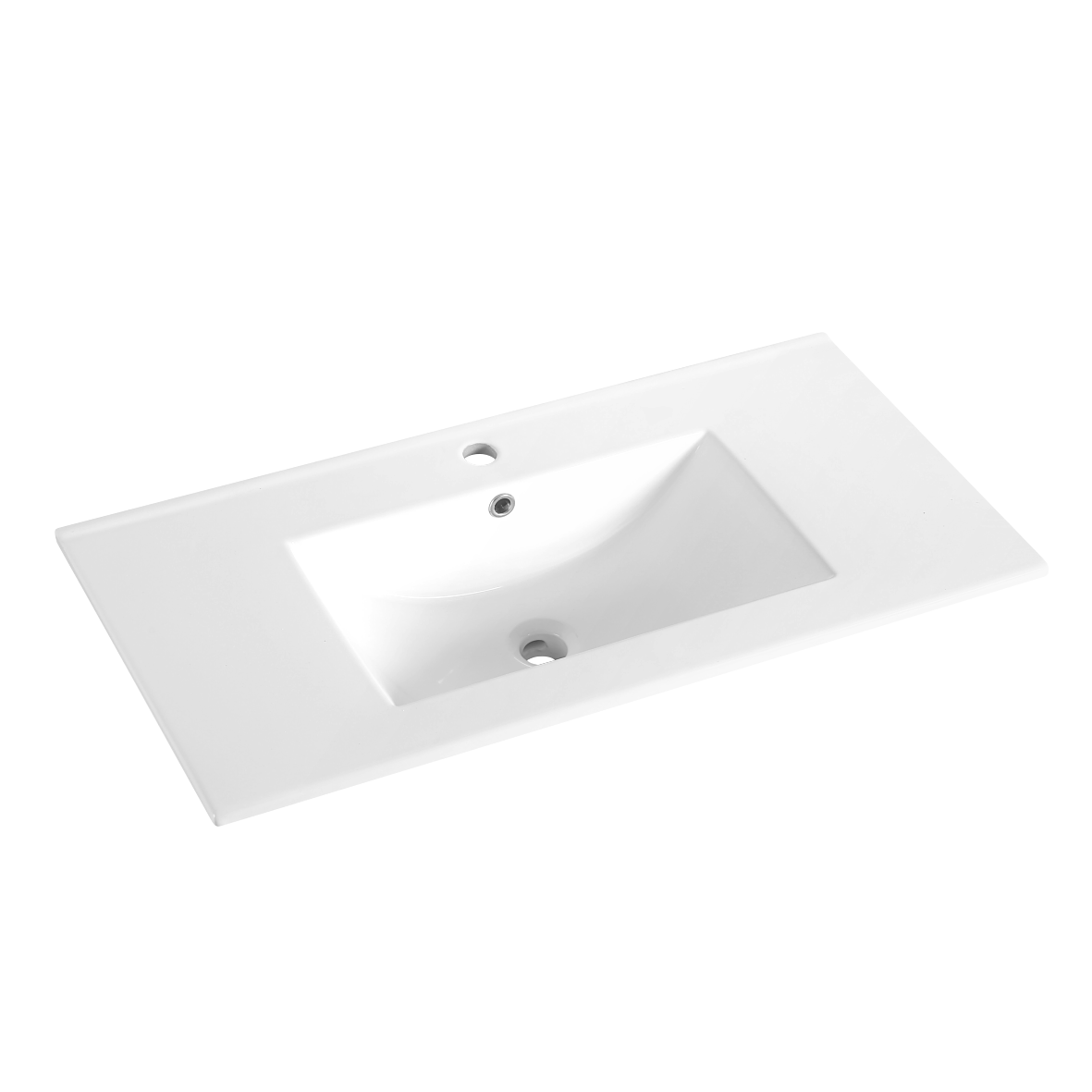 Bathroom Vanity White Ceramic Thin Edge Basin - 90E