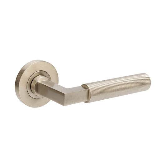 Zanda Zurich Fluted Passage Set Brushed Nickel