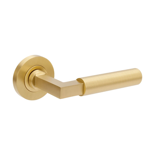 Zanda Zurich Fluted Passage Set Satin Brass