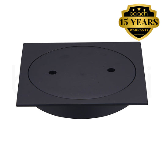 Baiachi Bathroom 100mm Clear Out Floor Waste Matte Black