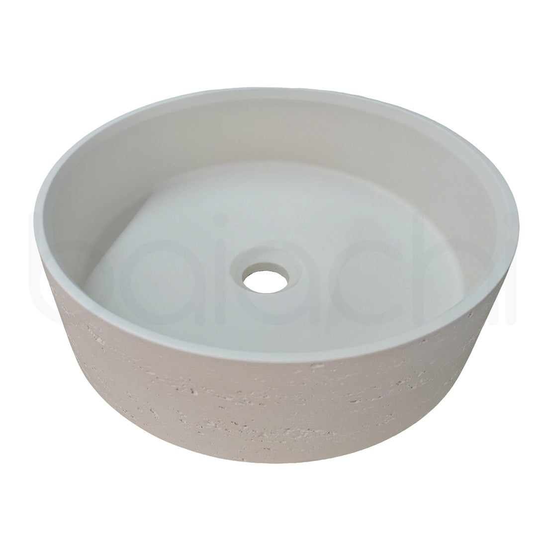 Baiachi Travertine Concrete Bathroom Counter Top Basin Tuscany Warm White
