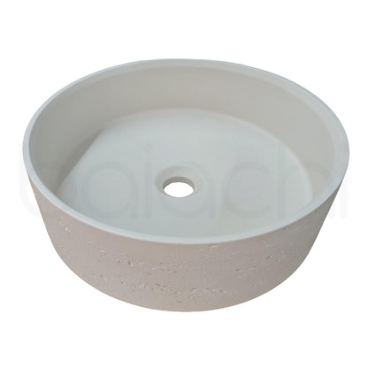 Baiachi Travertine Concrete Bathroom Counter Top Basin Tuscany Warm White