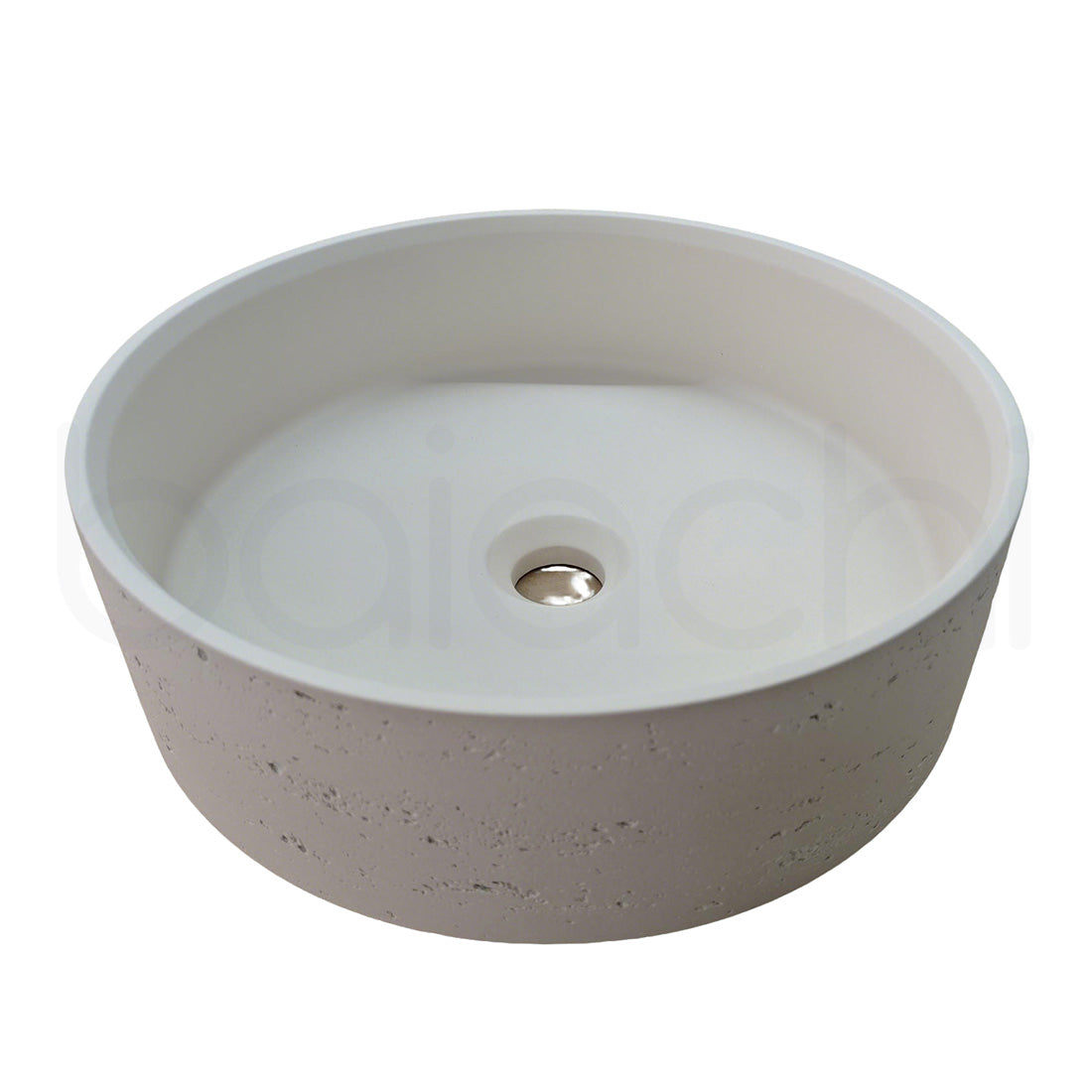 Baiachi Travertine Concrete Bathroom Counter Top Basin Tuscany Warm White