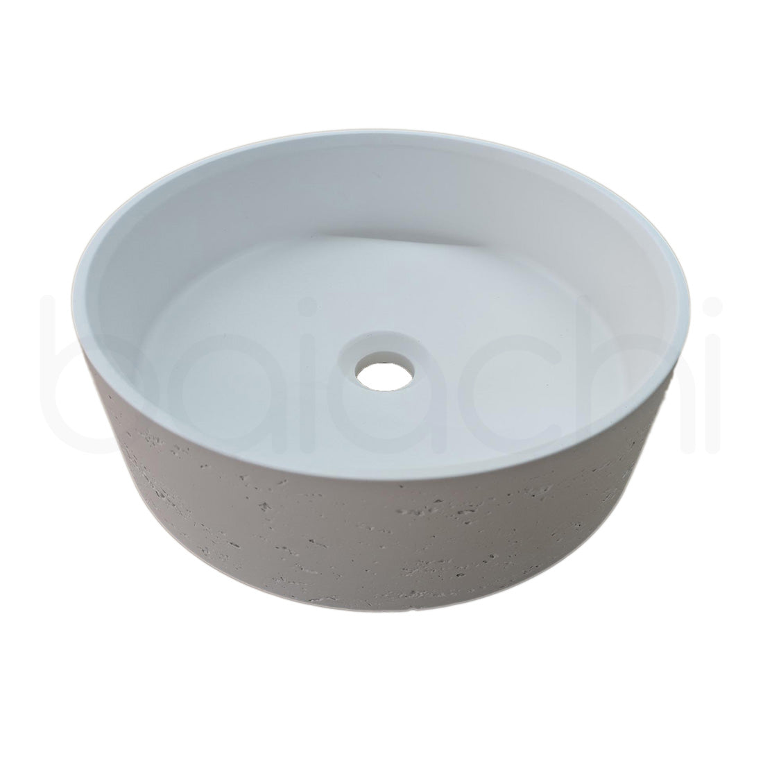 Baiachi Travertine Concrete Bathroom Counter Top Basin Tivoli Natural White