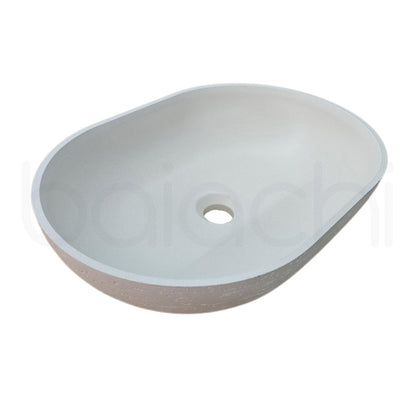 Baiachi Travertine Concrete Bathroom Counter Top Basin Tuscany Warm White