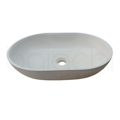Baiachi Travertine Concrete Bathroom Counter Top Basin Tuscany Warm White
