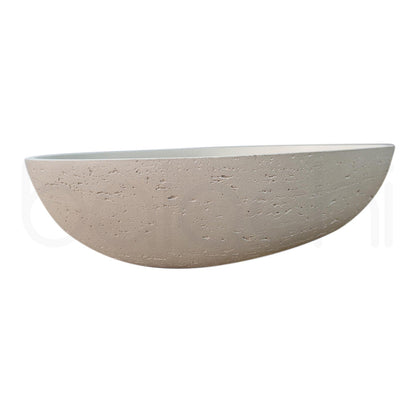 Baiachi Travertine Concrete Bathroom Counter Top Basin Tuscany Warm White