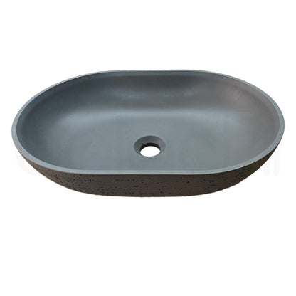 Baiachi Travertine Concrete Bathroom Counter Top Basin Ankara Charcoal