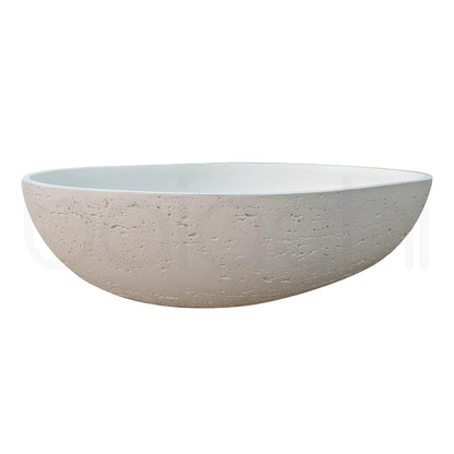 Baiachi Travertine Concrete Bathroom Counter Top Basin Tivoli Natural White