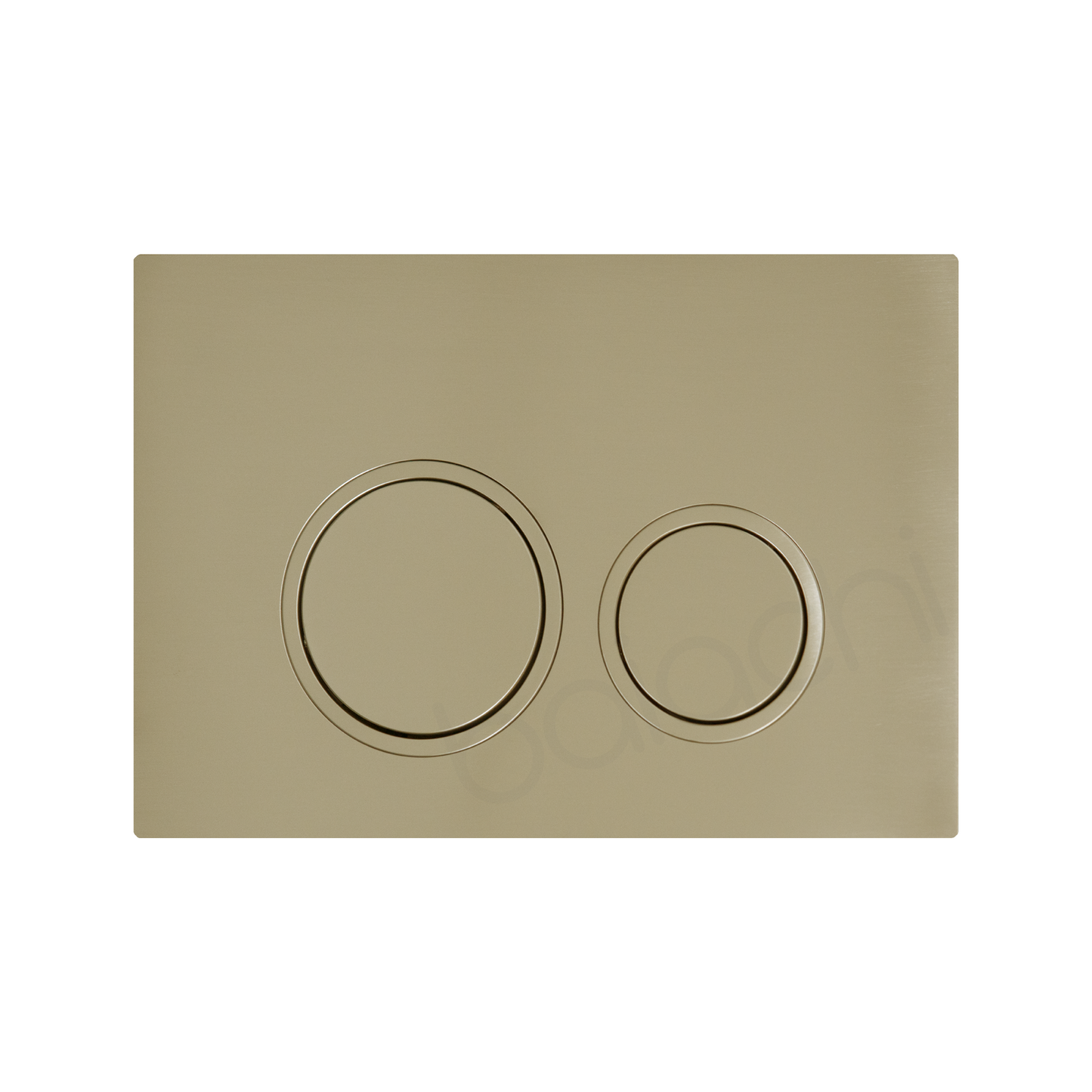 Habana Tornado Rimless Quiet Flush In Wall Toilet Suite with Round Brushed Gold Flushing Buttons