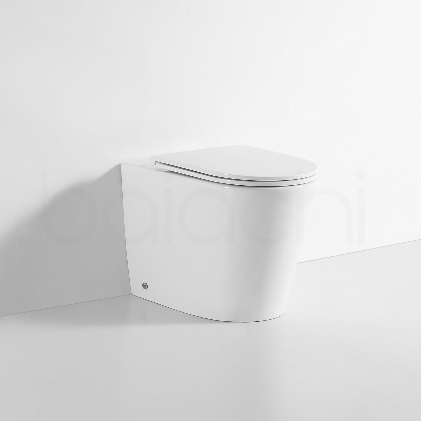 Habana Tornado Rimless Quiet Flush In Wall Toilet Suite with Round Matte Black Flushing Buttons