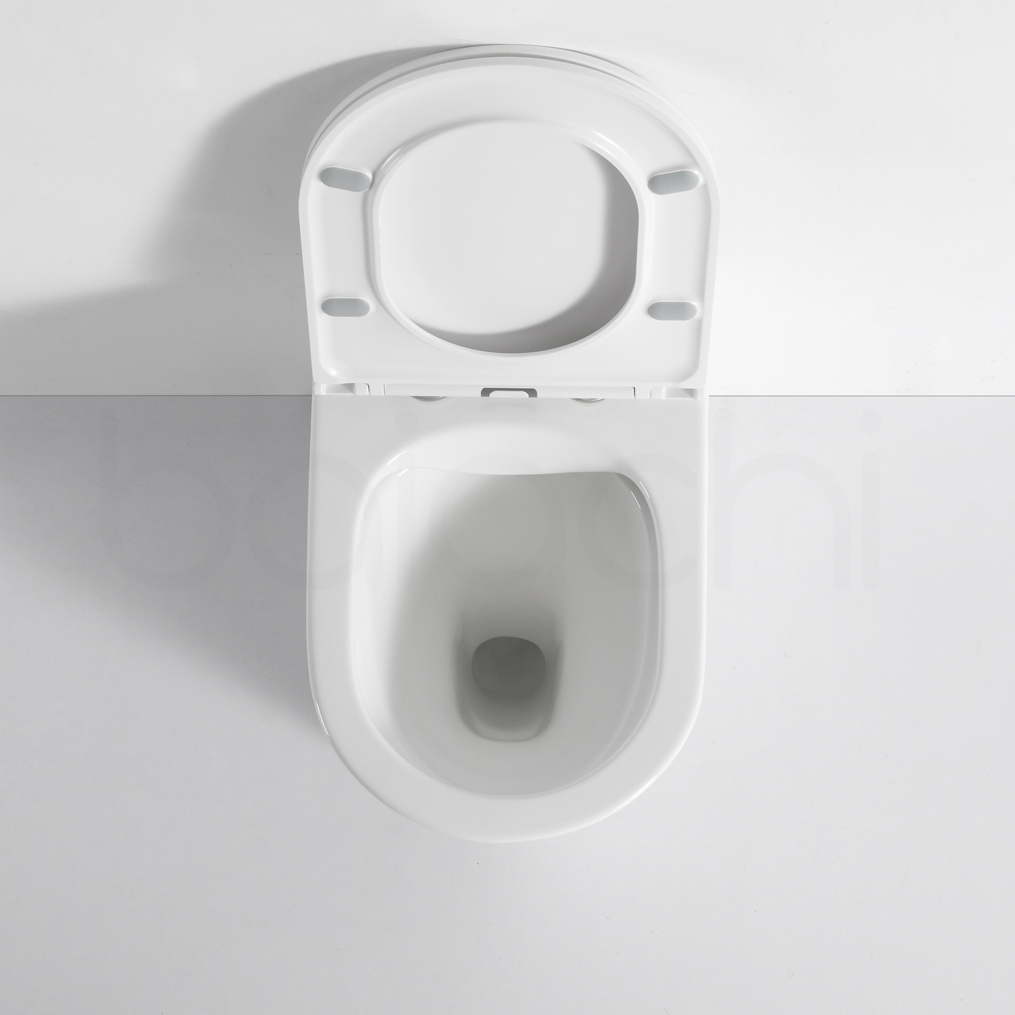 Habana Tornado Rimless Quiet Flush In Wall Toilet Suite with Round Stainless Steel Antique Bronze Flushing Buttons