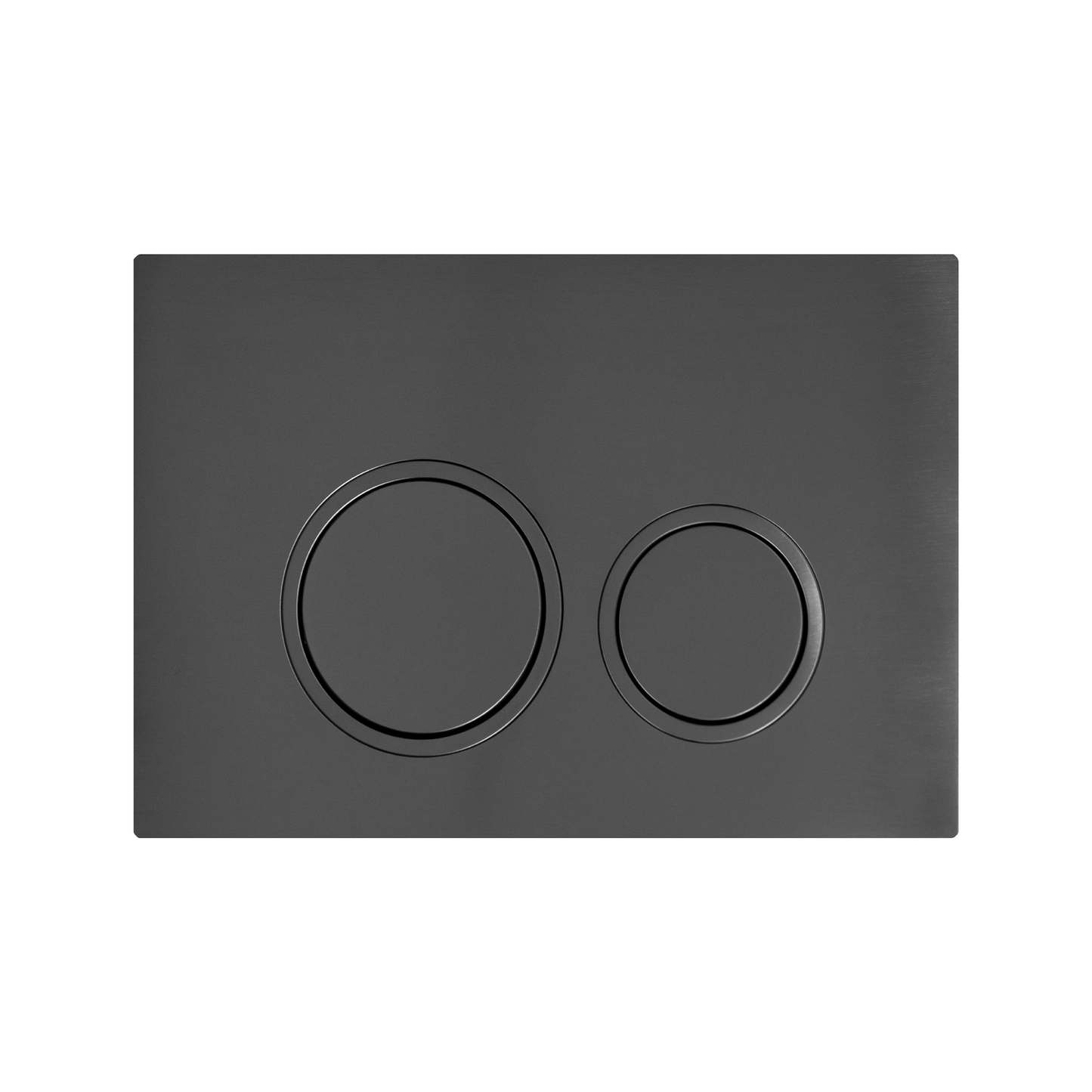 Habana Tornado Rimless Quiet Flush In Wall Toilet Suite with Round Gun Metal Flushing Buttons