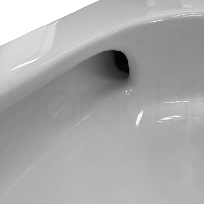 Habana Tornado Rimless Quiet Flush In Wall Toilet Suite with Round Stainless Steel Antique Brass Flushing Buttons