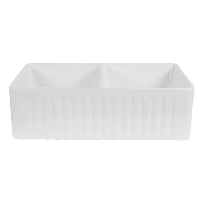 Baiachi 835X455X255mm Butler Farmhouse Fireclay Kitchen Laundry Sink Brushed Copper Waste