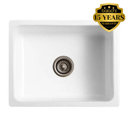 Baiachi 600X470X254mm Butler Farmhouse Kitchen Laundry Ceramic Sink Antique Bronze Waste