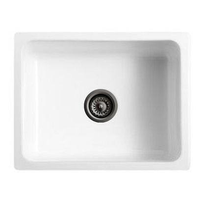 Baiachi 600X470X254mm Butler Farmhouse Kitchen Laundry Ceramic Sink Gun Metal Waste