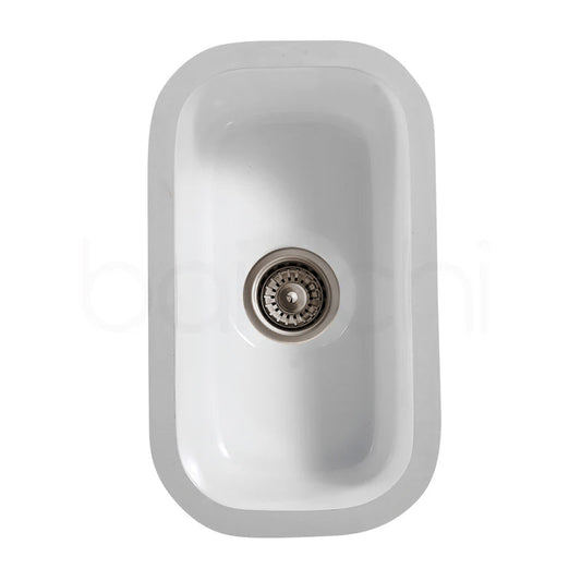 Baiachi Ceramic Kitchen and Laundry Undermount Sink Antique Bronze Waste