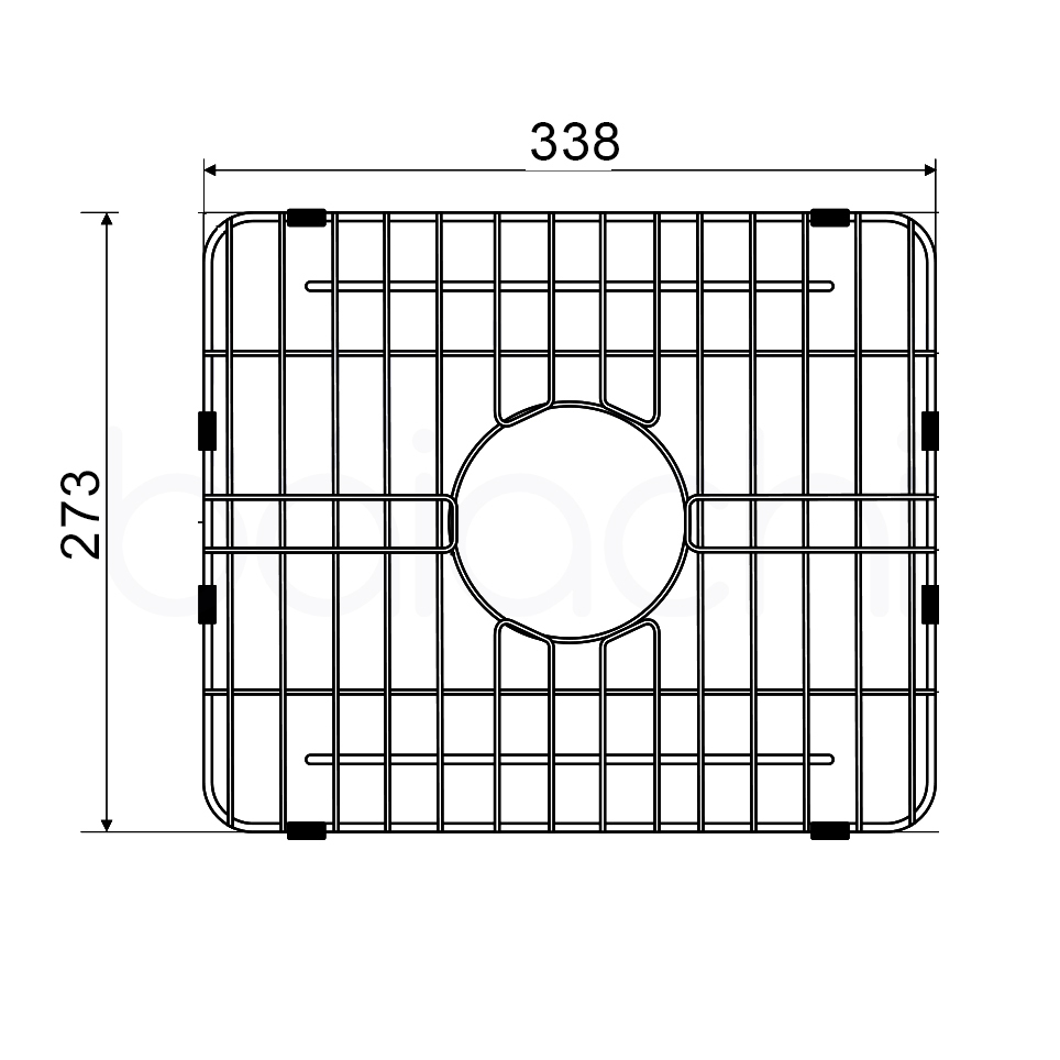 Baiachi Butler Farmhouse Kitchen Laundry Sink Grid