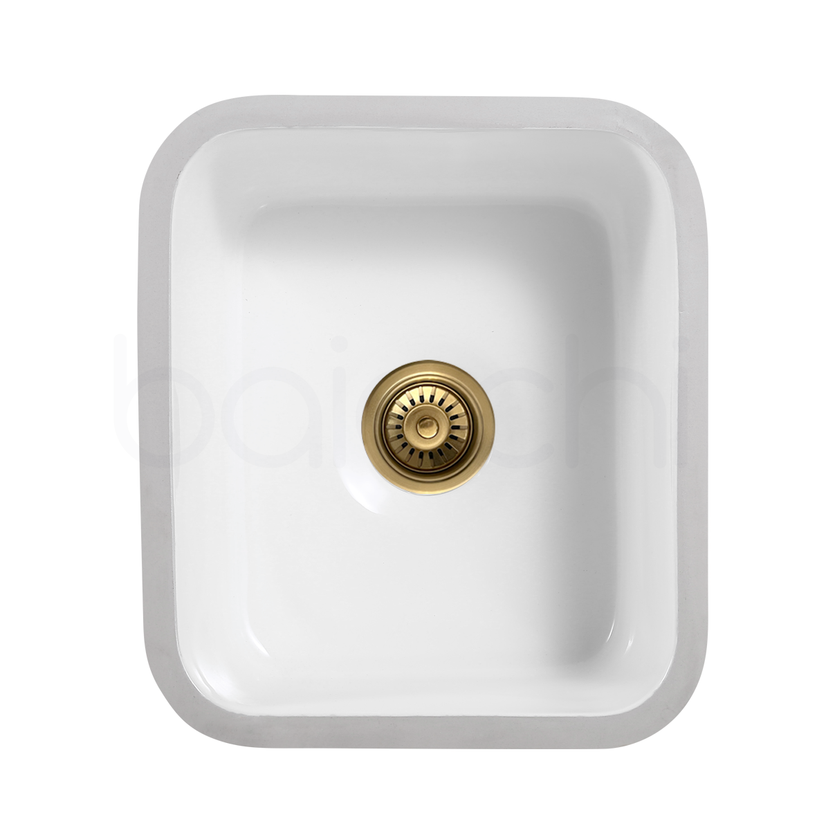 Baiachi Ceramic Kitchen and Laundry Sink Undermount Matte Black Waste