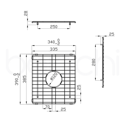 Baiachi Kitchen Sink Grid Gun Metal