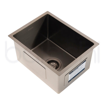 Baiachi 350x450 Handmade Kitchen and Laundry Stainless Steel Sink Single Bowl Top Undermount Antique Bronze