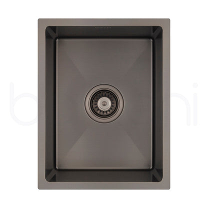 Baiachi 350x450 Handmade Kitchen and Laundry Stainless Steel Sink Single Bowl Top Undermount Antique Bronze