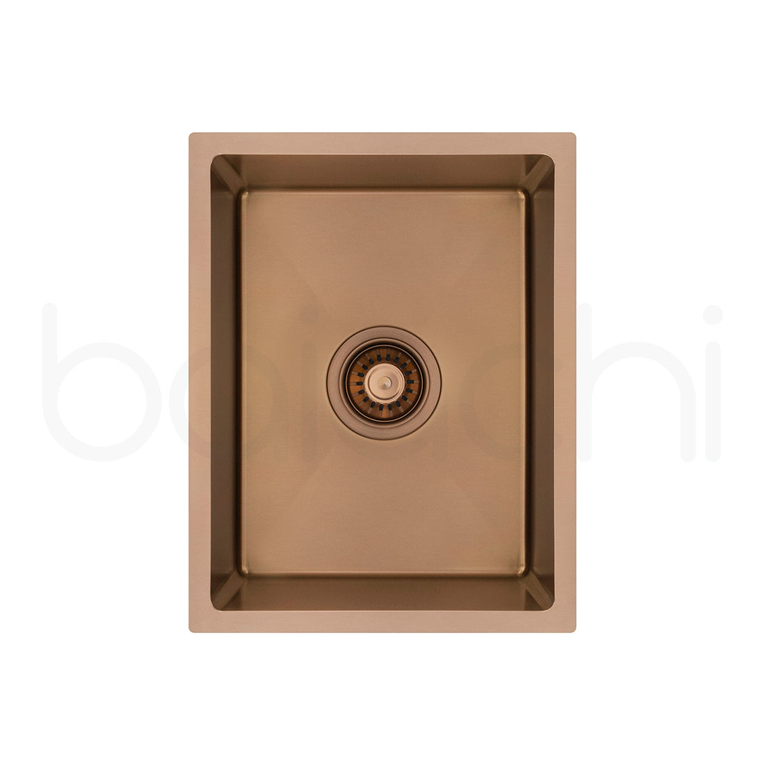 Baiachi 350x450 Handmade Kitchen and Laundry Stainless Steel Sink Single Bowl Top Undermount Brushed Copper