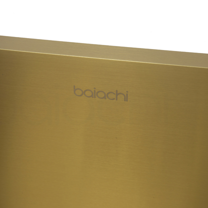 Baiachi 350x450 Handmade Kitchen and Laundry Stainless Steel Sink Single Bowl Top Undermount Brushed Gold