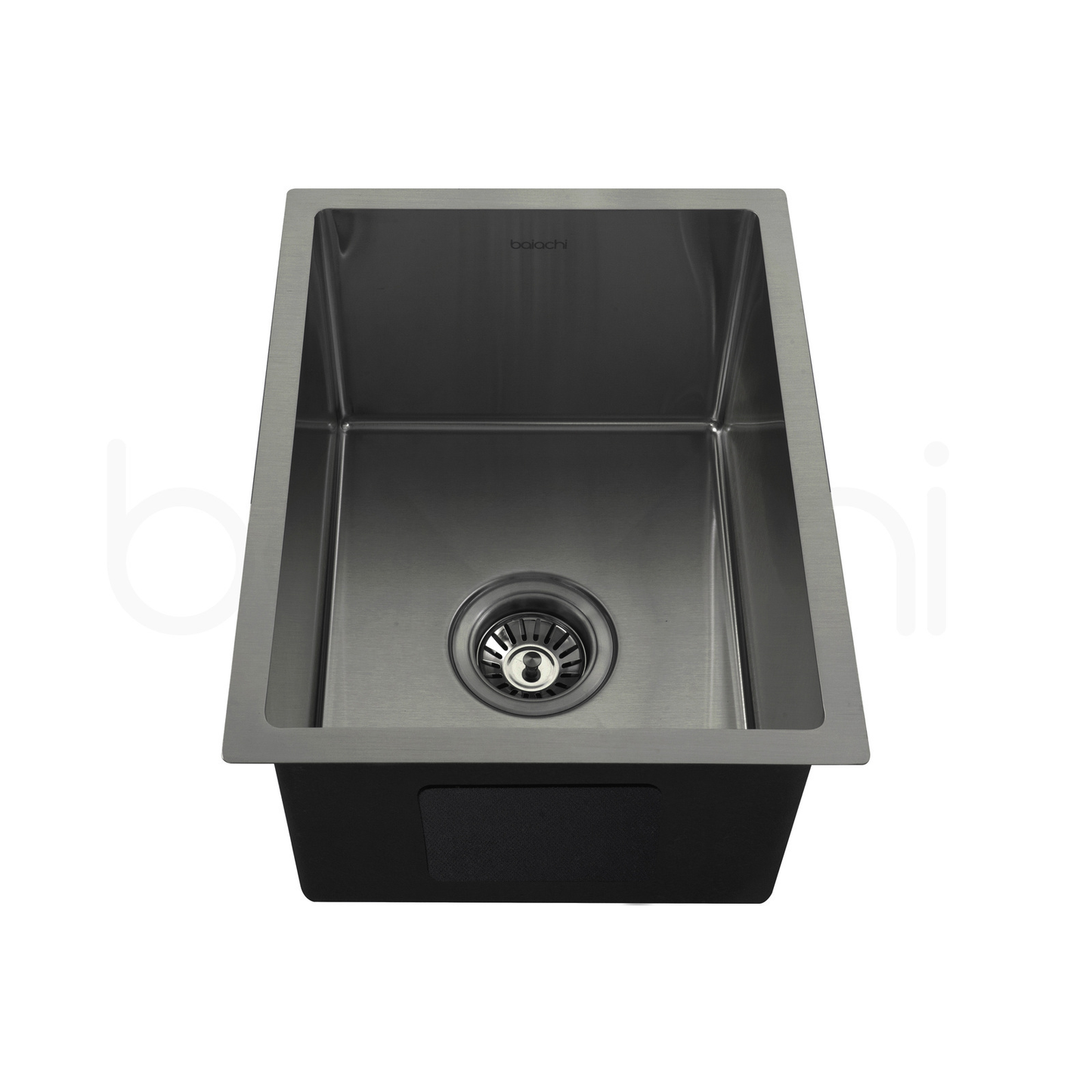 Baiachi 350x450 Handmade Kitchen and Laundry Stainless Steel Sink Single Bowl Top Undermount Gun Metal