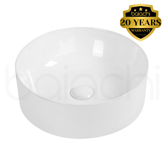 Baiachi 410mm Ceramic Above Counter Basin White