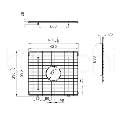 Baiachi Kitchen Sink Grid Stainless Steel