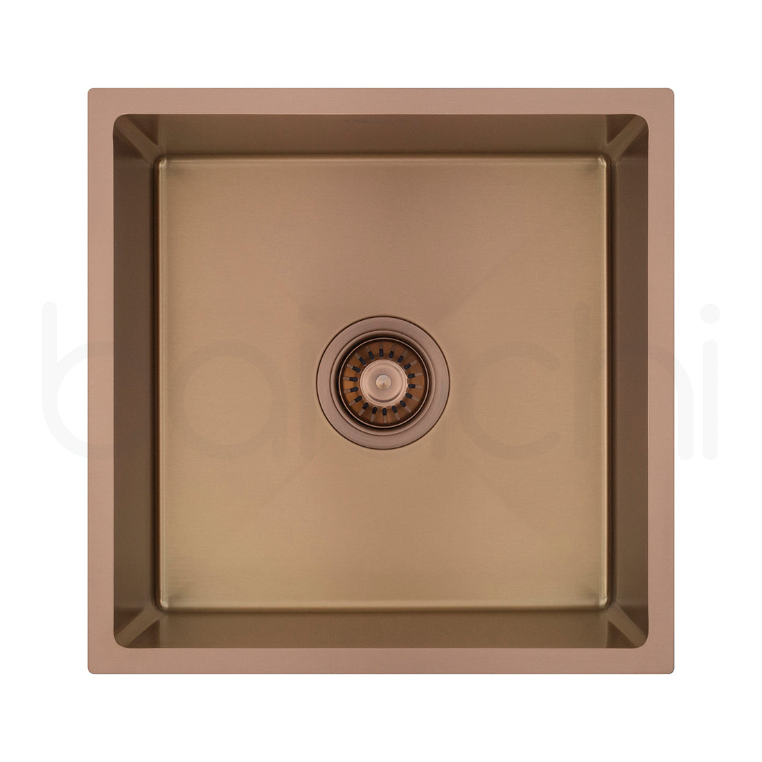 Baiachi 450x450 Handmade Kitchen and Laundry Stainless Steel Sink Single Bowl Top Undermount Brushed Copper